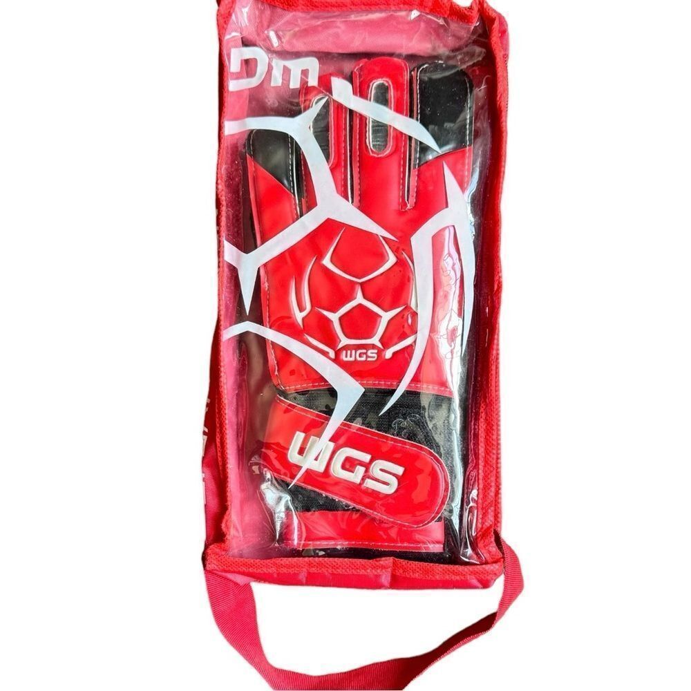 WGS Save Support Goalkeeper Goalie Red & Black Soccer Gloves. Size 6. NEW.
